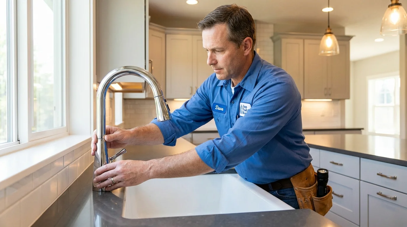 Kitchen faucet installation by Johns Plumbing LLC in Reedsport